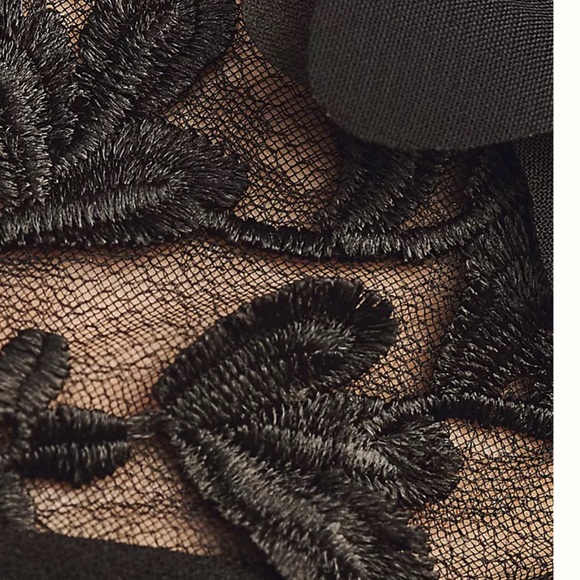 New Dress the Population Mila Dres Long-Sleeve Floral Appliqué Mini Dress - Picture 4 of 8